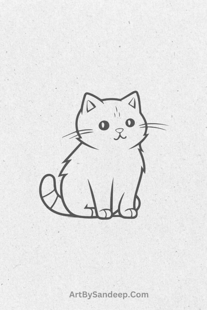 Cat Drawing Outline