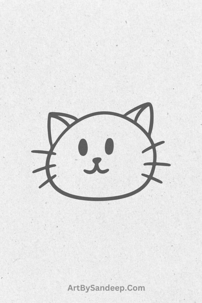 Cat Face Drawing