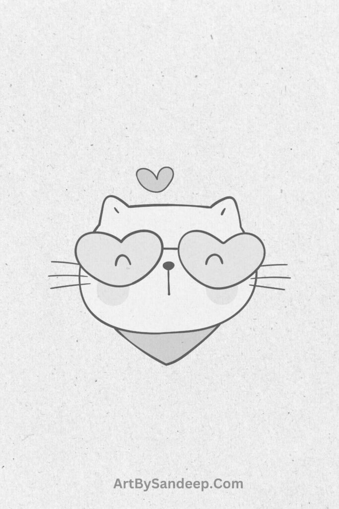 Cat Face Drawing Easy