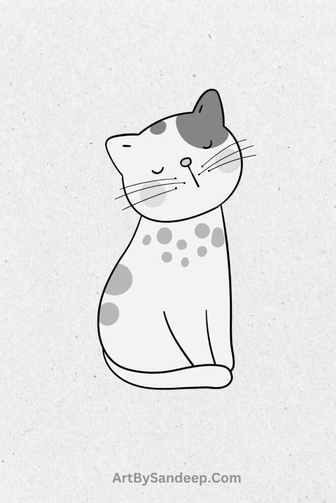 cat easy drawing ideas for kids