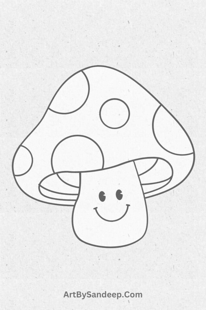 cute mushroom girl drawing 2024