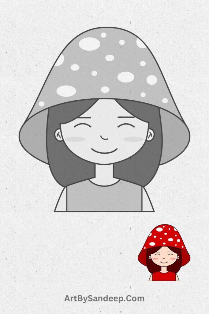 drawing ideas mushroom girl..