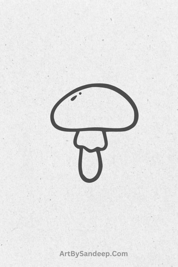 Melting Mushroom Drawing