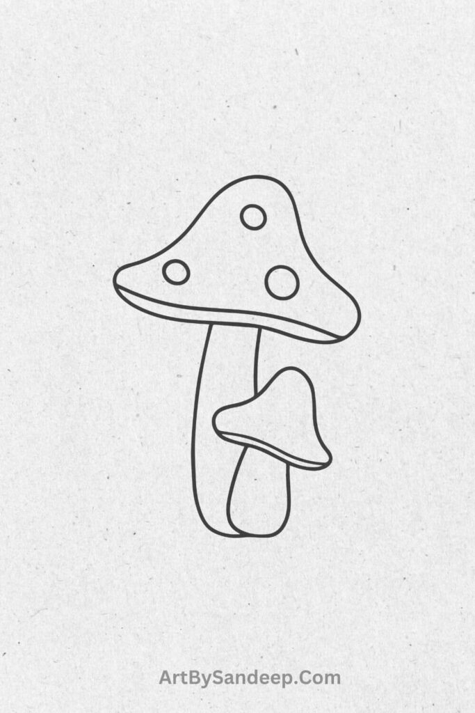 Mushroom Girl Drawing Easy