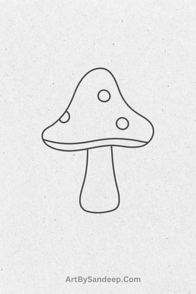 cool Mushroom Drawing Color