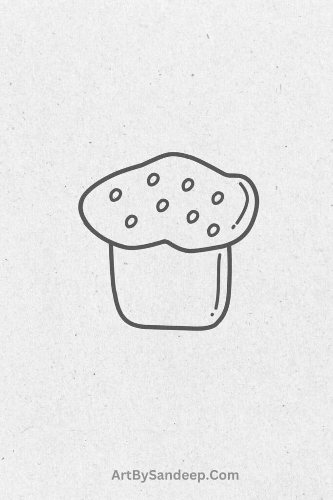 Easy Cute Mushroom Drawing