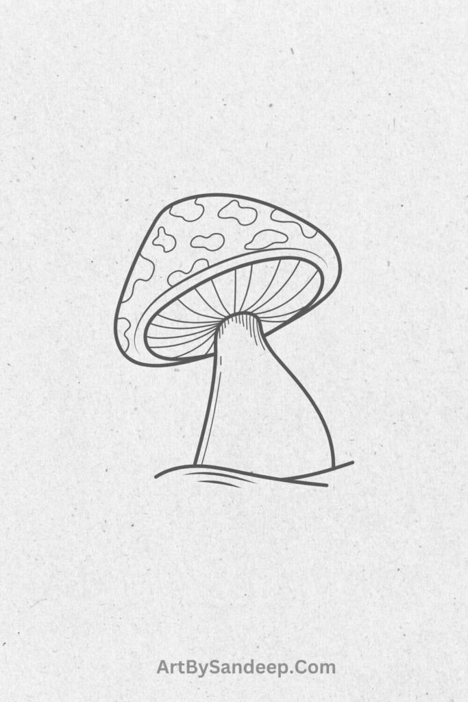 Cute Drawing Mushroom