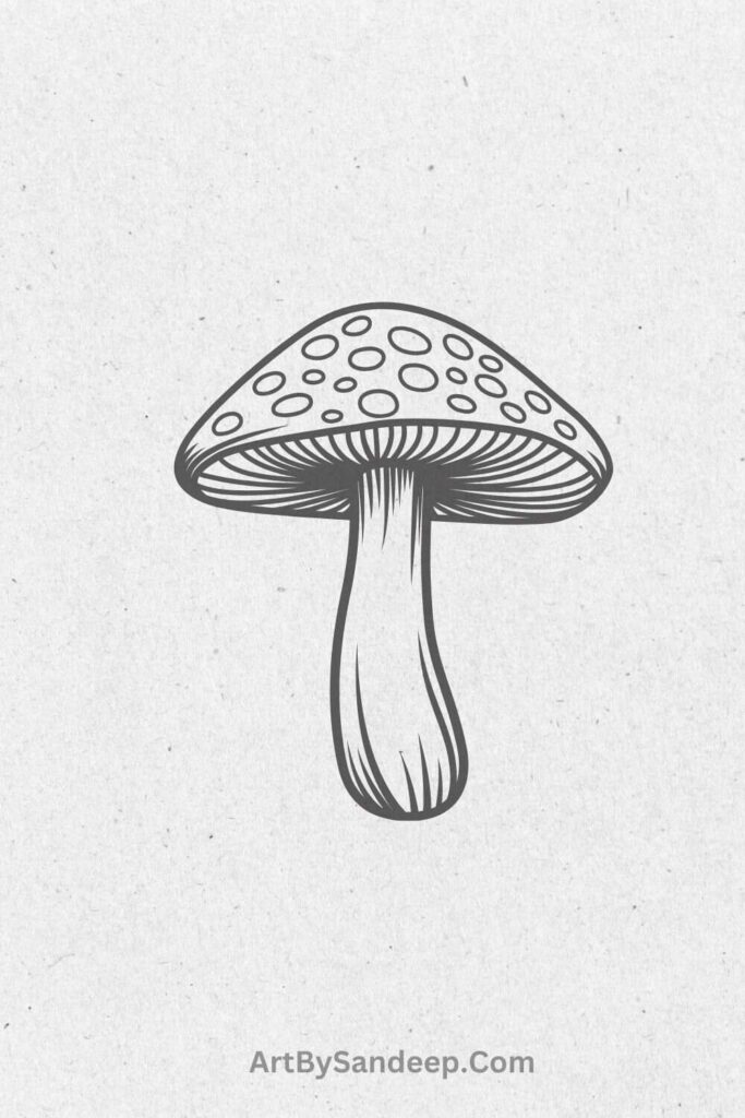 Big Mushroom Drawing