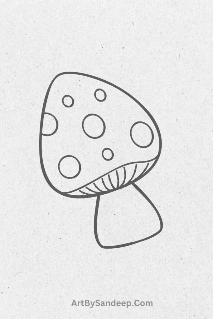 Mushroom Line Drawing