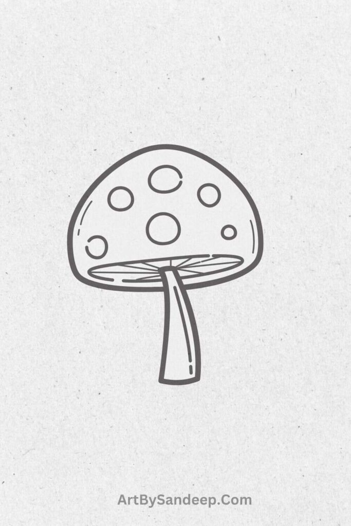 Easy Stoner Trippy Mushroom Drawing