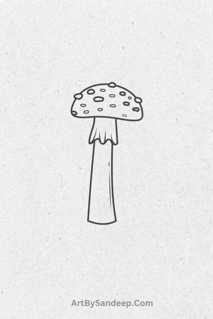 Trippy Mushroom Drawing Easy