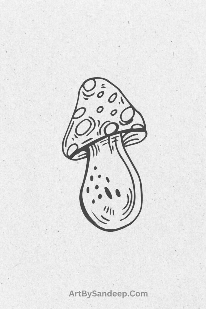 Cool Mushroom Drawing