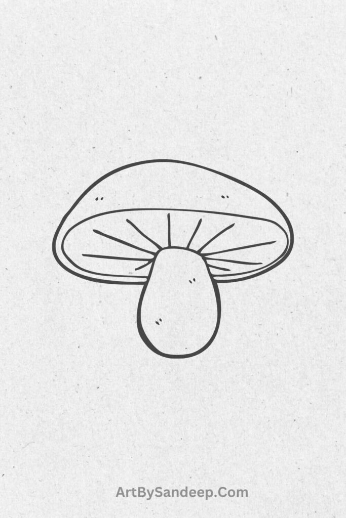 Step By Step Trippy Mushroom Drawing