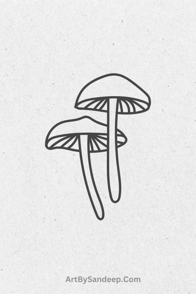 Mushroom Simple Drawing