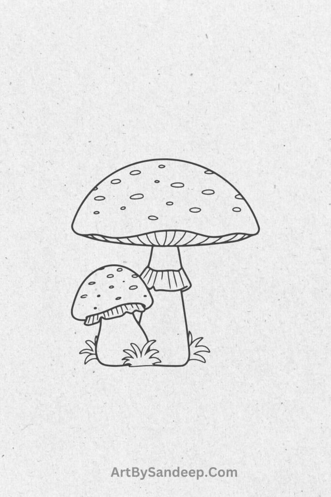 Mushroom Drawing Trippy Easy