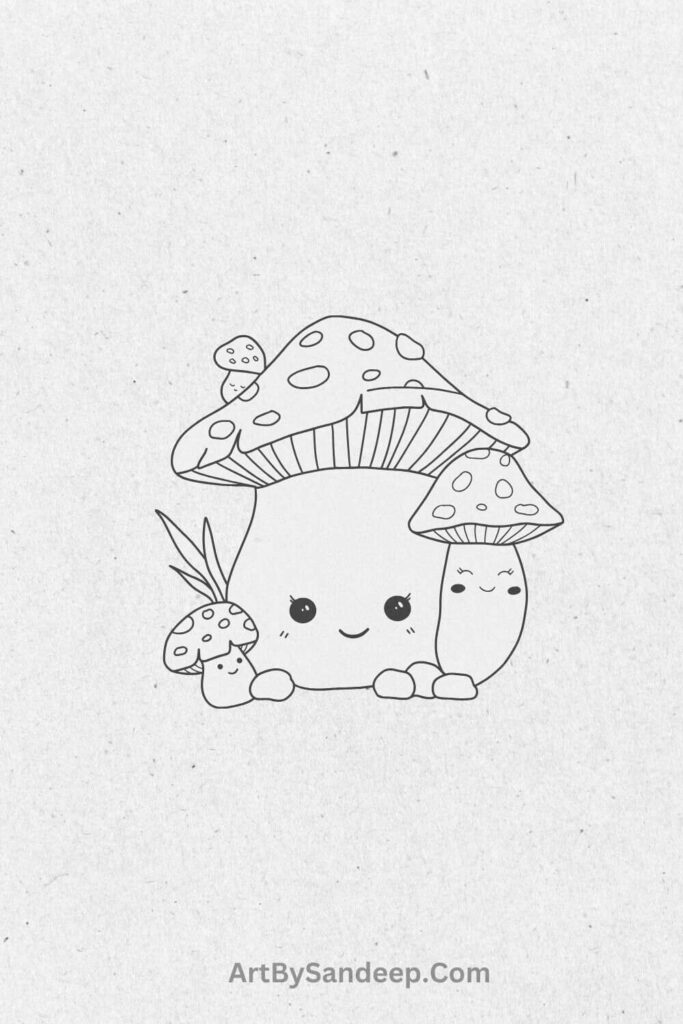 Drawing Of Mushroom