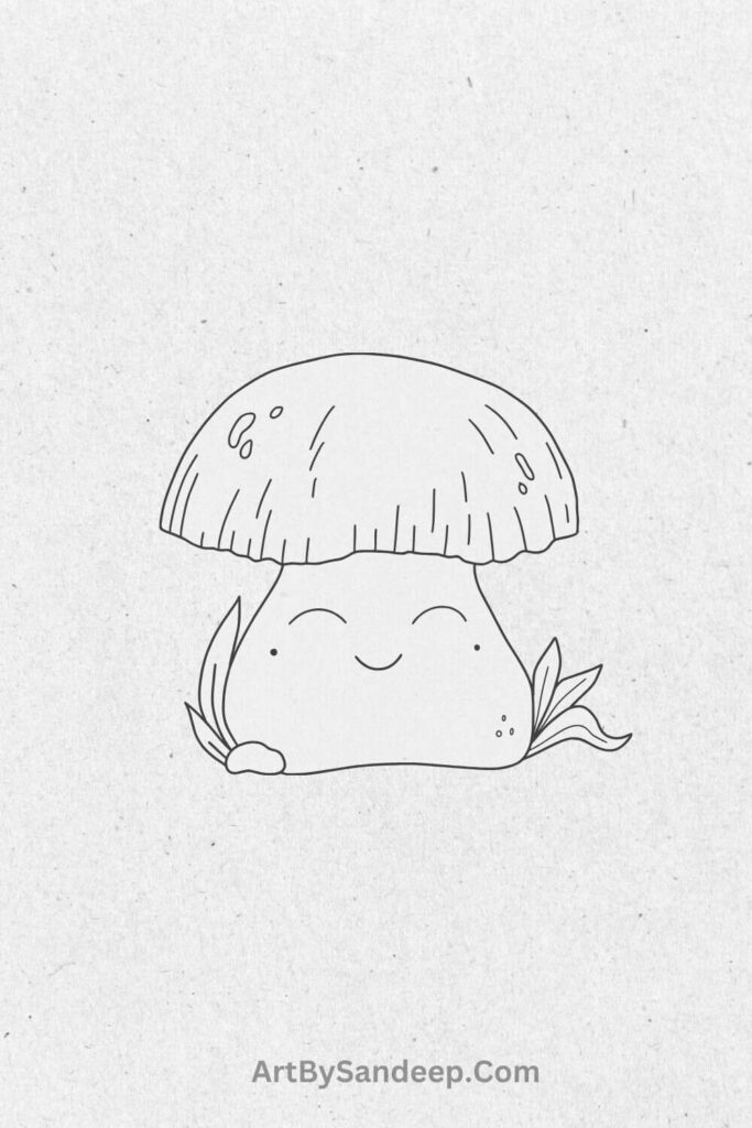 Sketch Mushroom Drawing