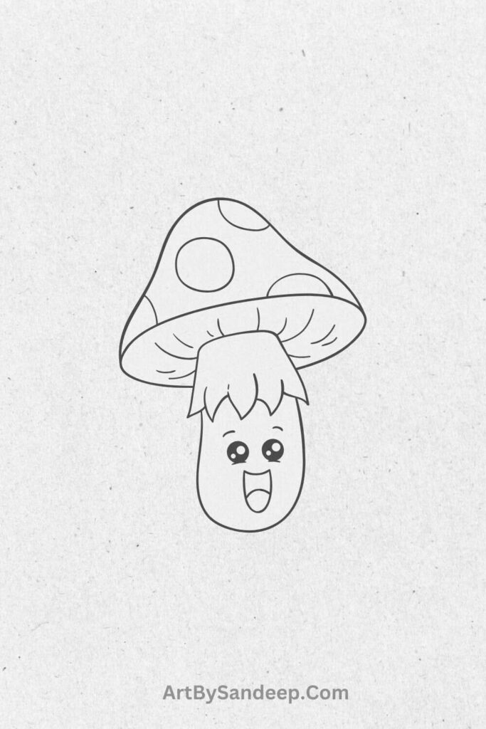 Mushroom Cute Drawing