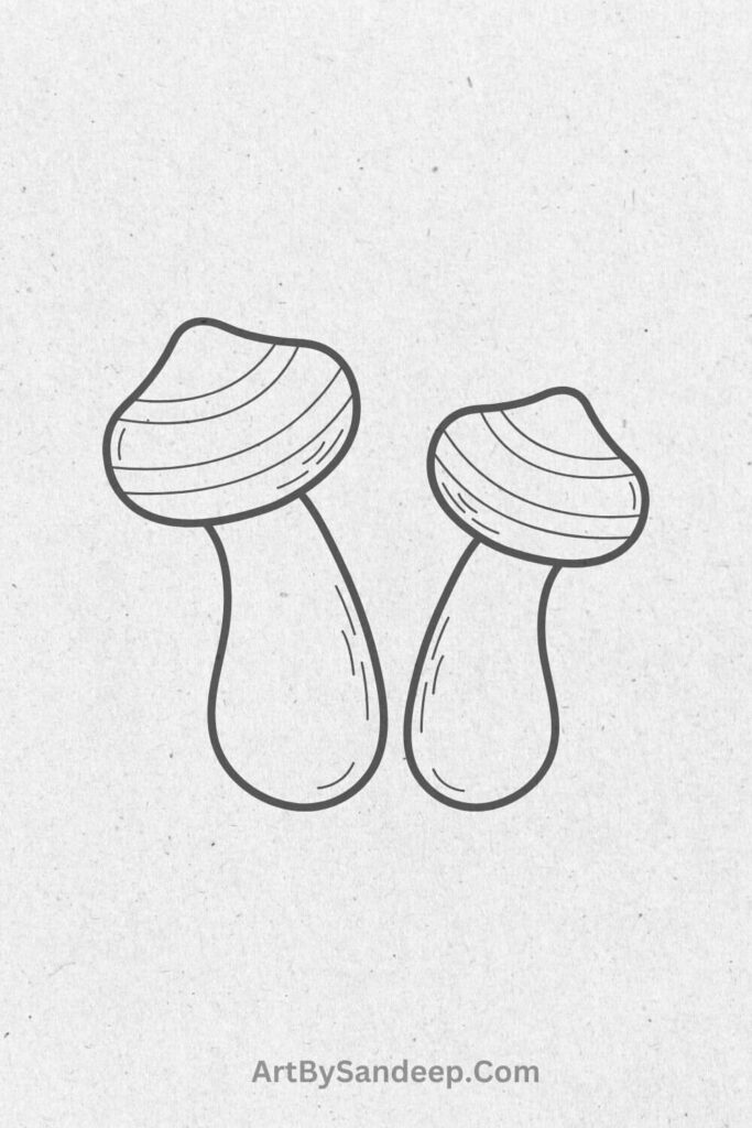 Cute Mushroom Drawing Aesthetic