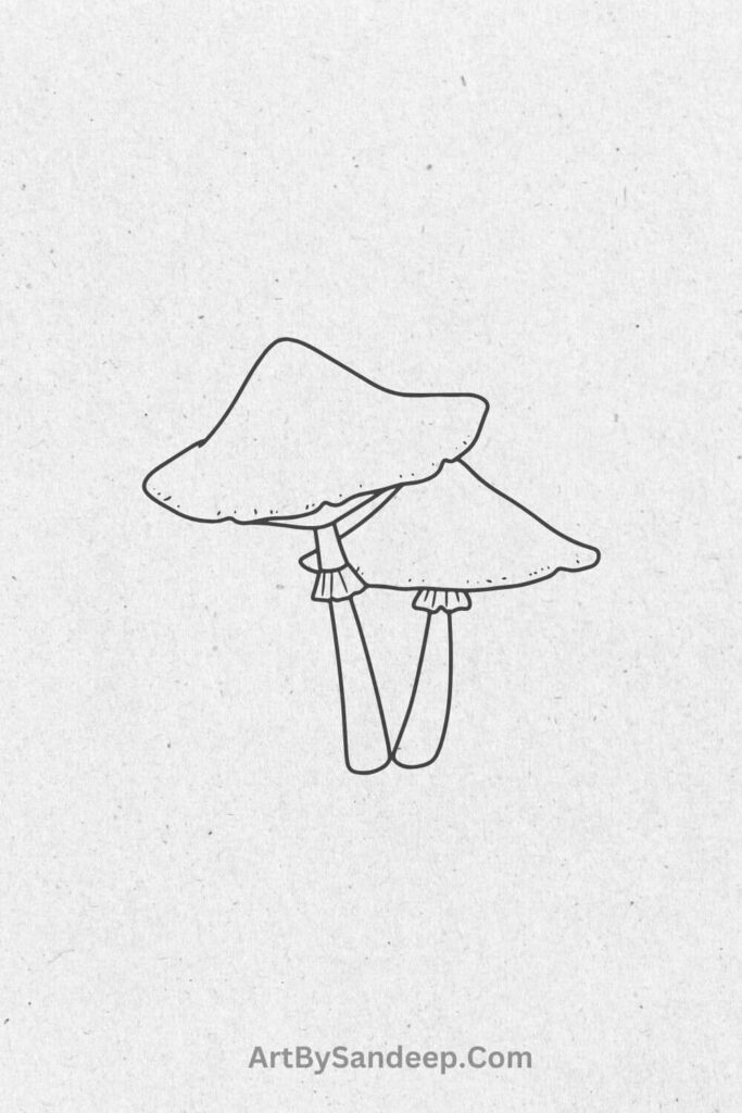 Creepy Mushroom Drawing