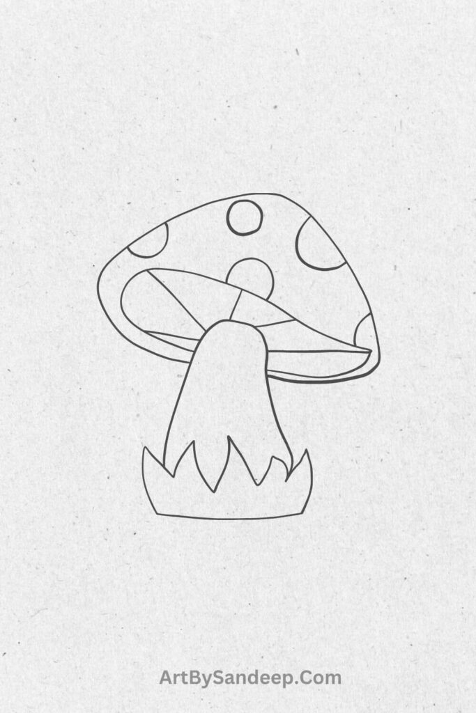 Mushroom Lady Drawing