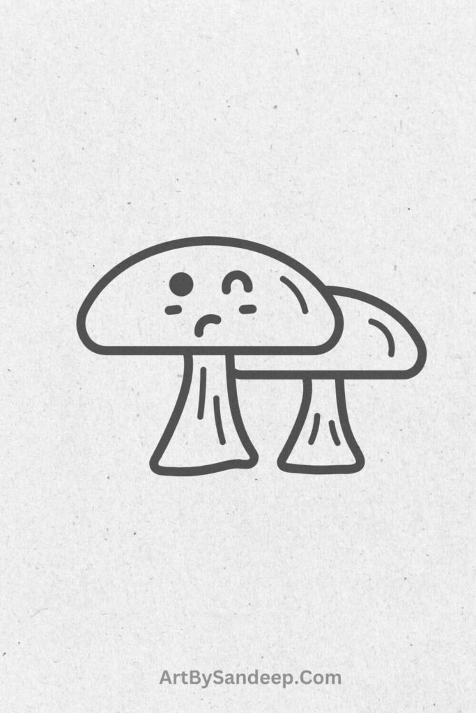 Mushroom Drawing Aesthetic