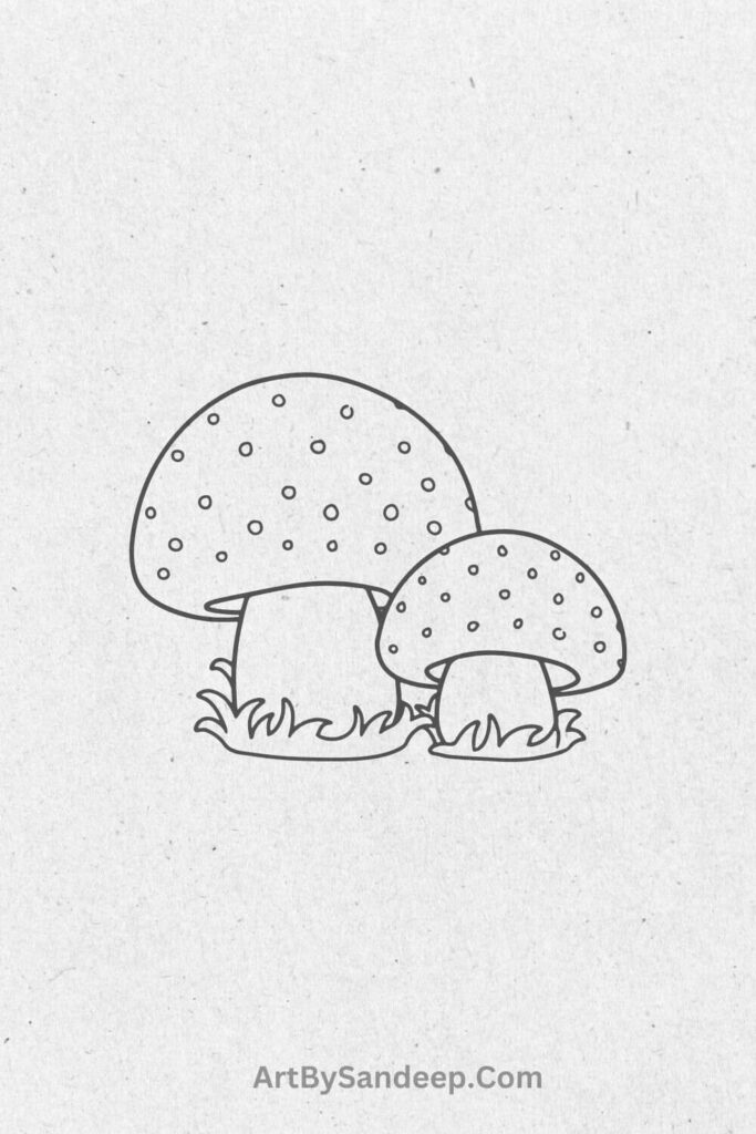 Mushroom Drawing Cute