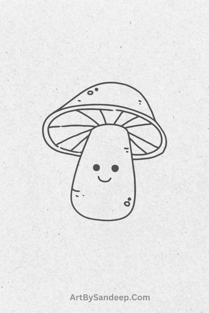 Mushroom House Drawing