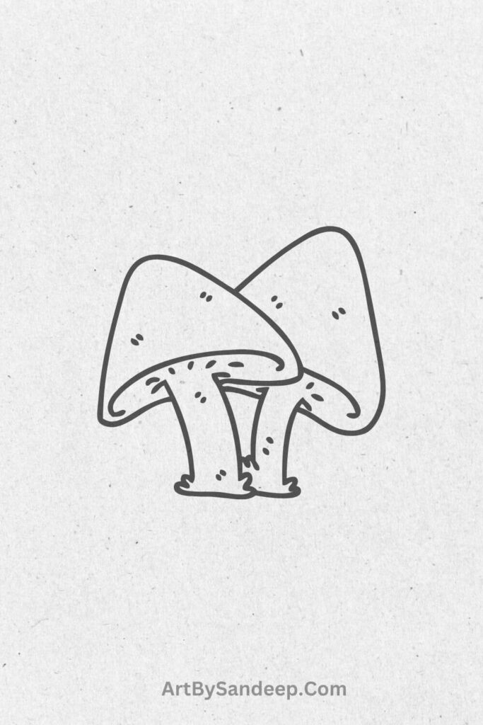 Easy Mushroom Drawing