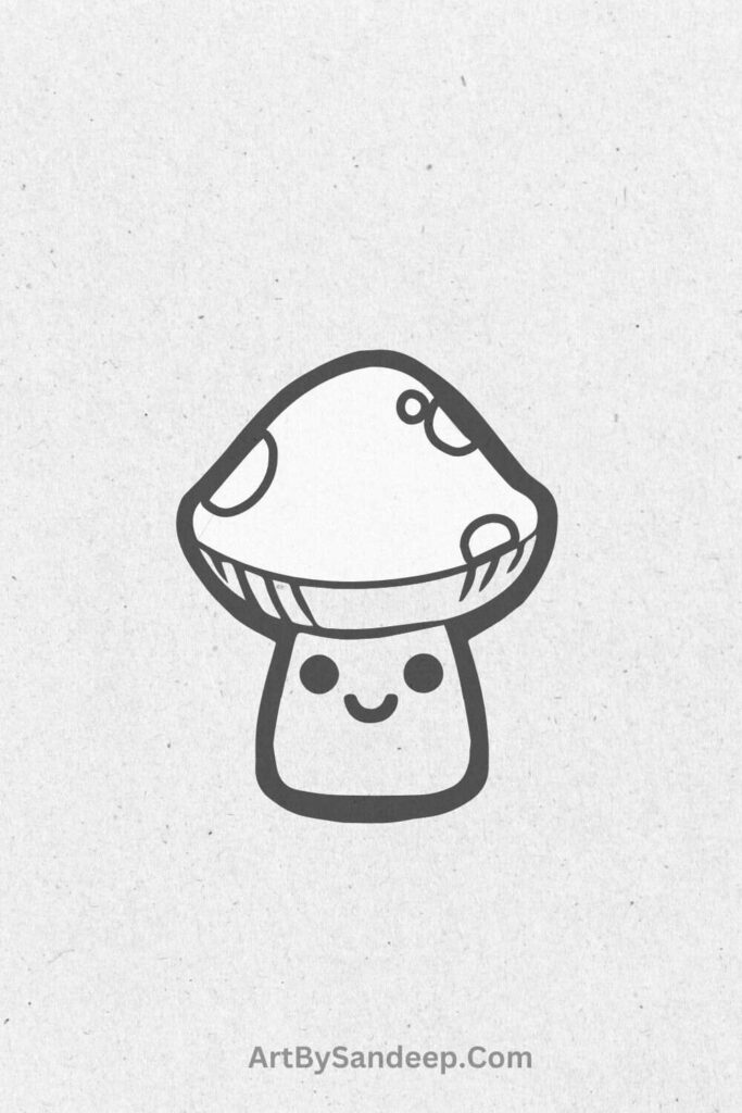 Mushroom Drawing Easy