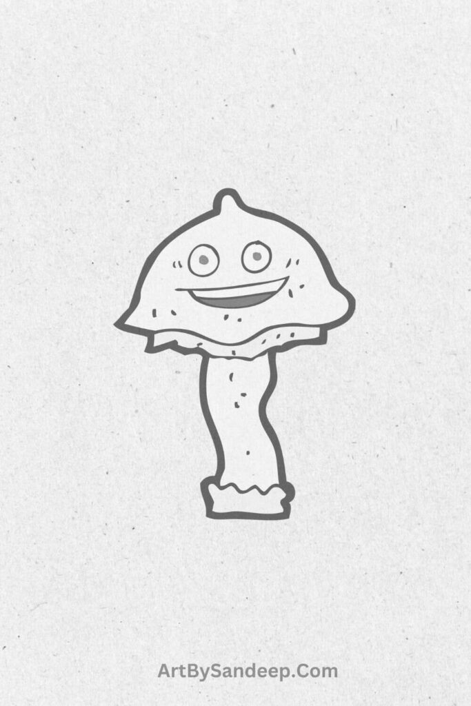 Cute Mushroom Drawing for beginners