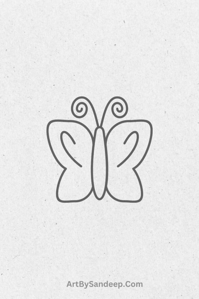 butterfly wings drawing ideas