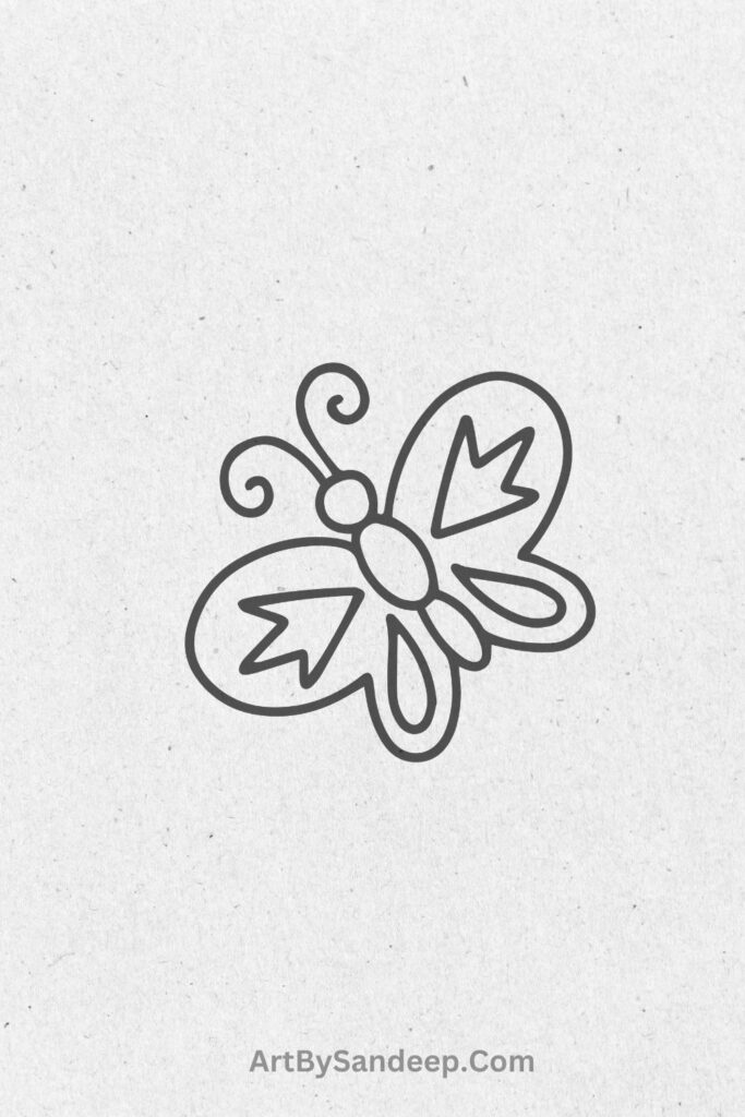 butterfly drawing tutorial