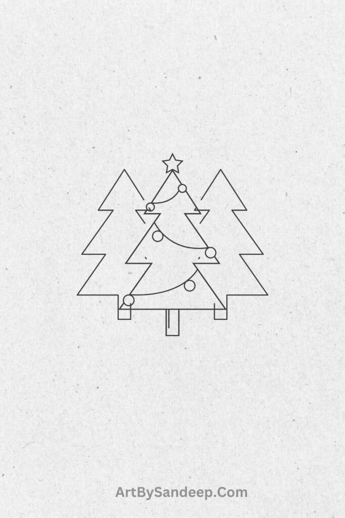 2024 christmas tree drawing