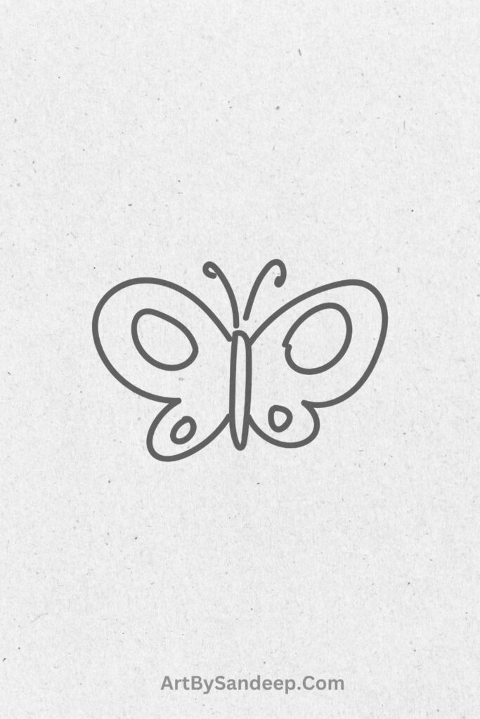 butterfly wings drawing easy