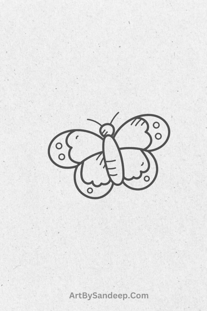 butterfly drawing cute