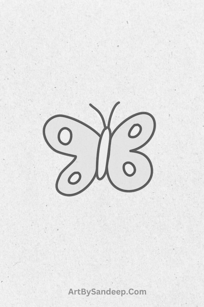 simple sketch butterfly drawing