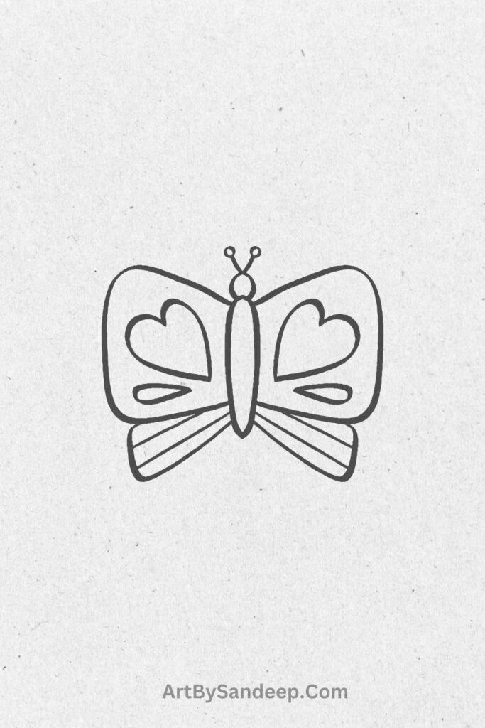 pretty butterfly drawing