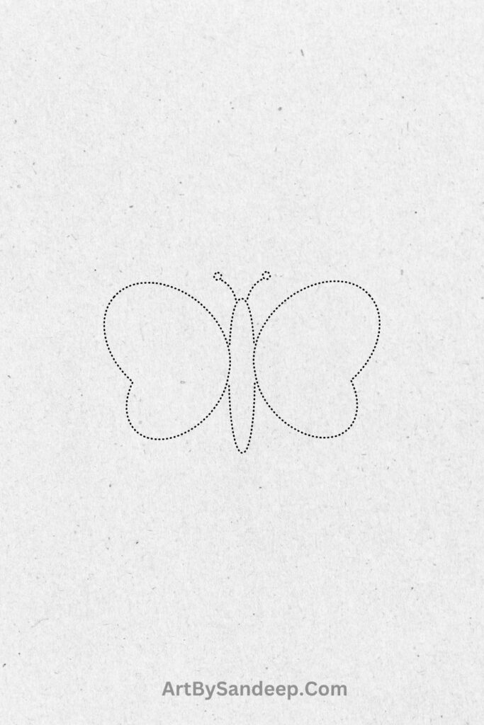 easy drawing butterfly