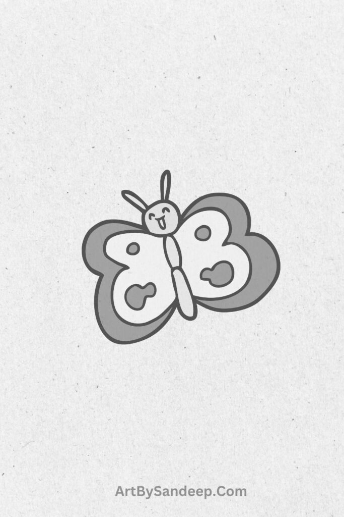 a drawing of a butterfly