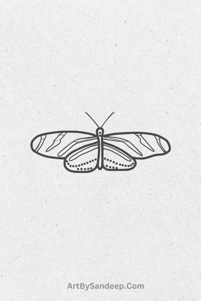 easy drawing of a butterfly