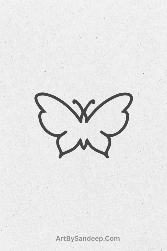 butterfly drawing easy for kids