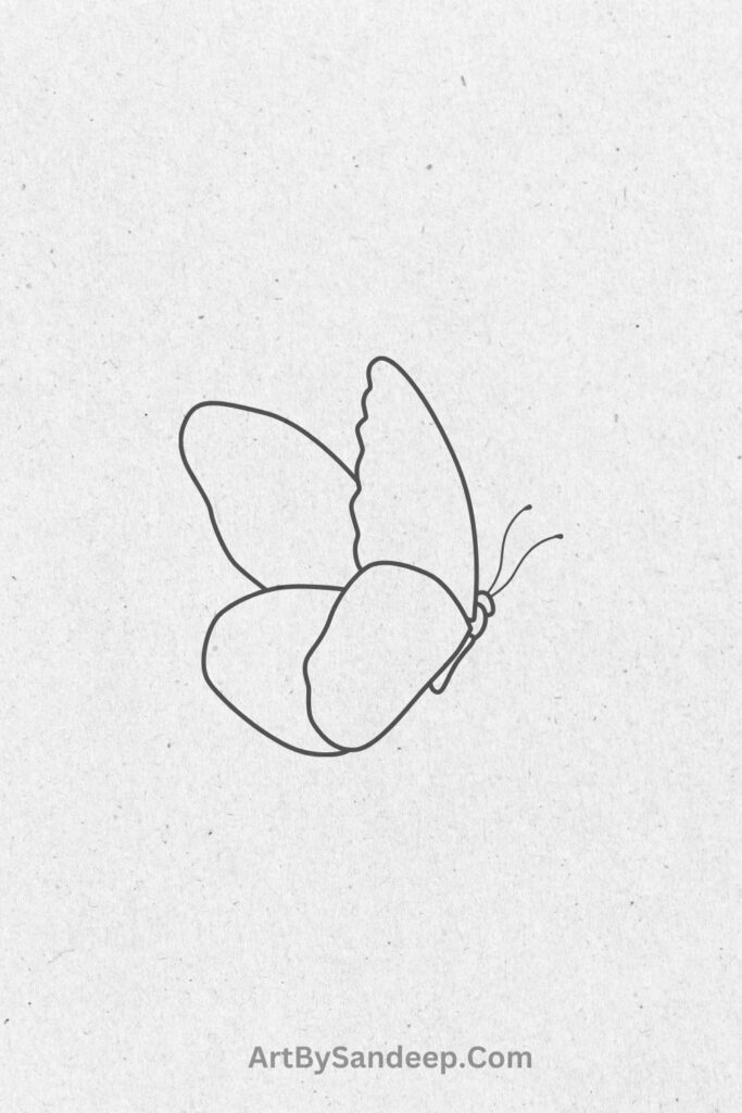 butterfly drawing easy ideas