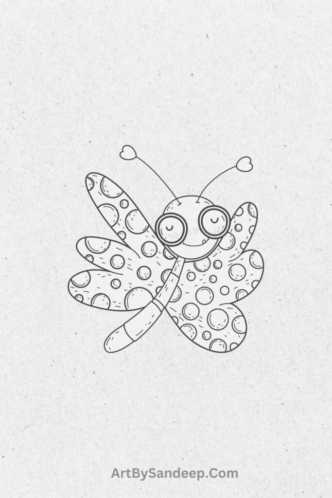 sketch simple butterfly drawing