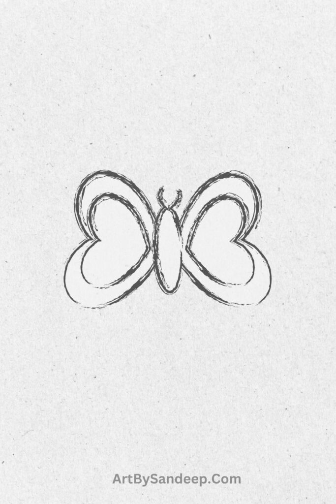 butterfly drawing step by step