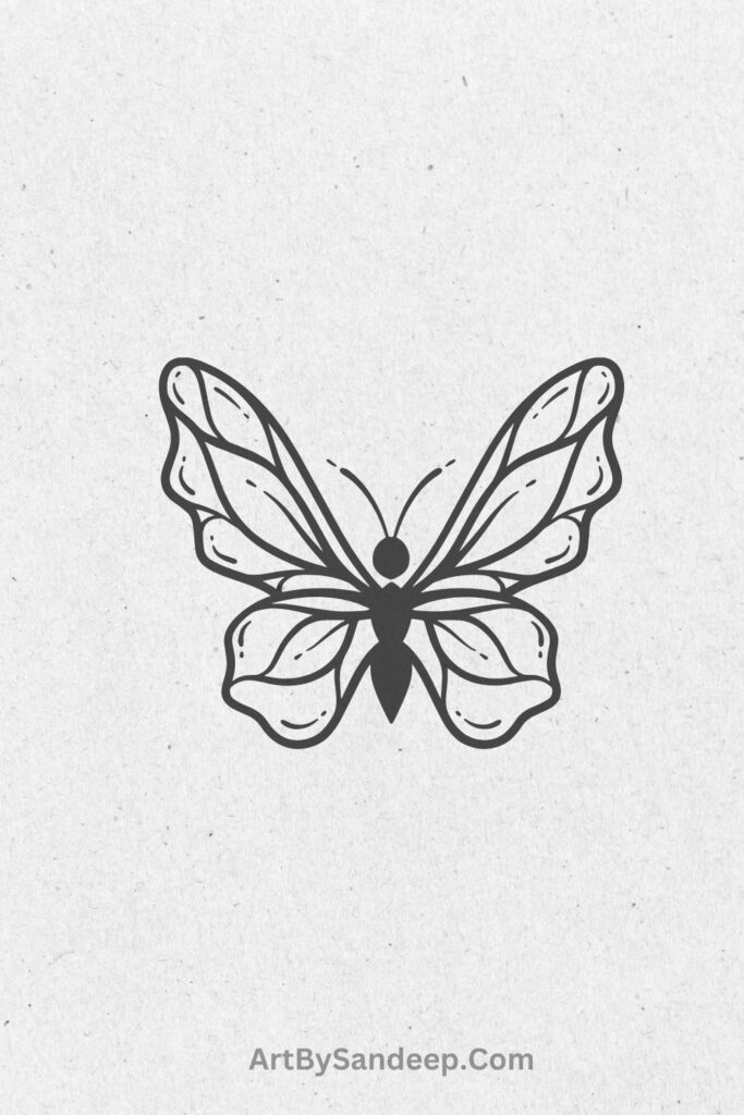 small butterfly drawing