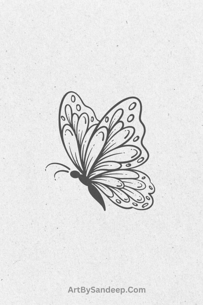 butterfly drawing simple ideas