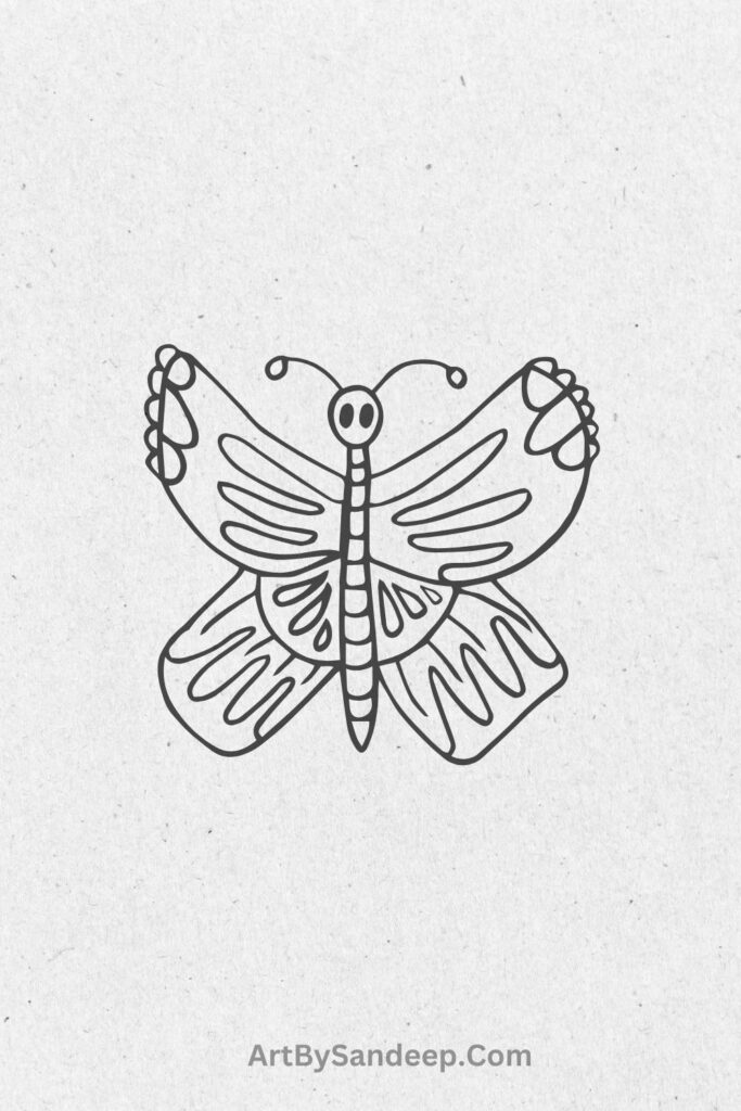 butterfly line drawing