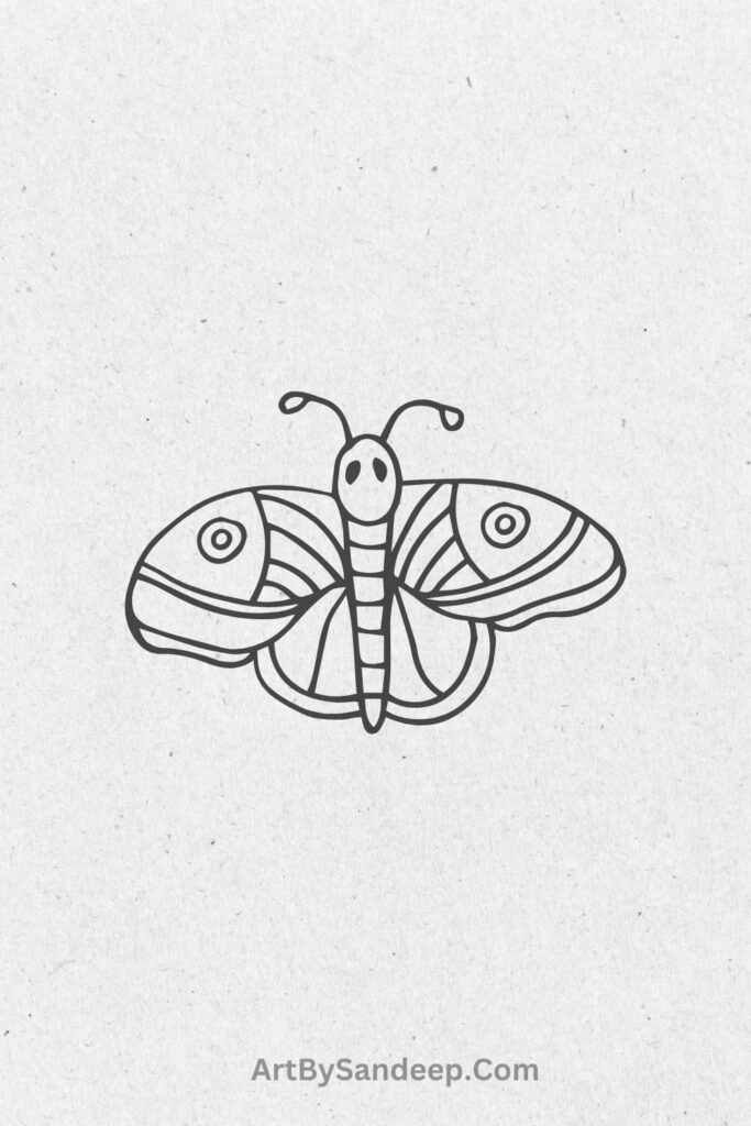 butterfly outline drawing