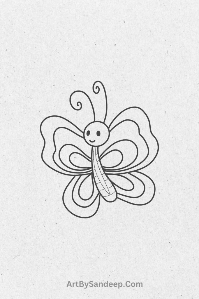 drawing of a butterfly